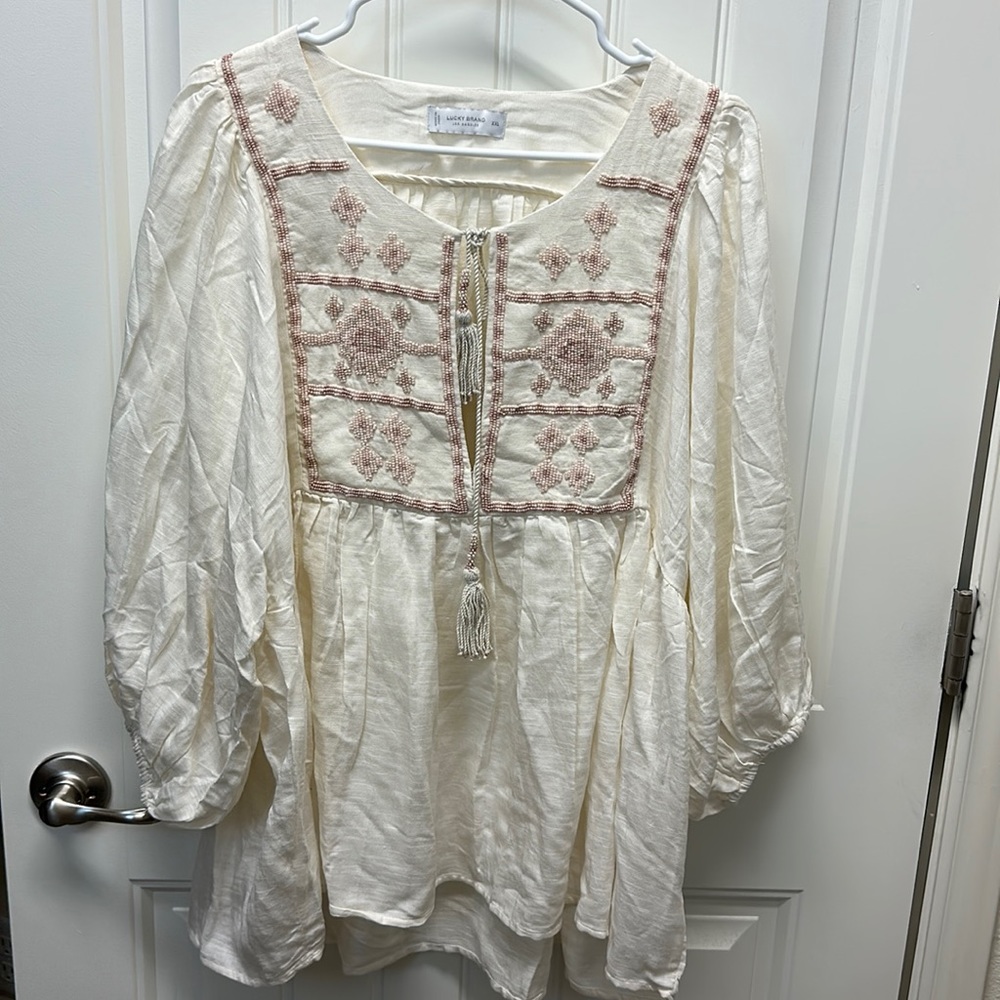 Lucky Brand Beaded Top